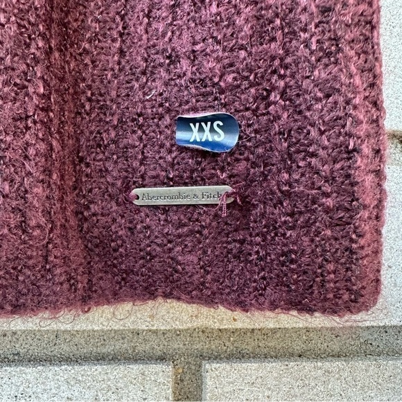 NWT Abercrombie & Fitch Maroon Pullover Dolman Sleeve Knit Sweater - Picture 7 of 10